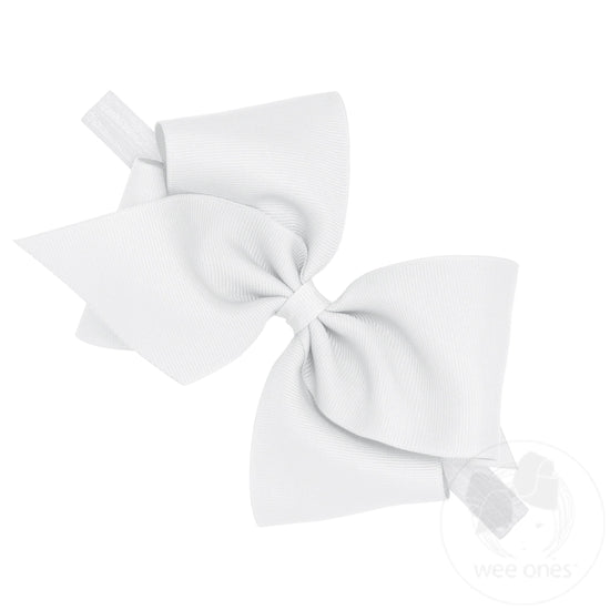 wee ones: Mini King Classic Grosgrain Girls Hair Bow on Baby Band