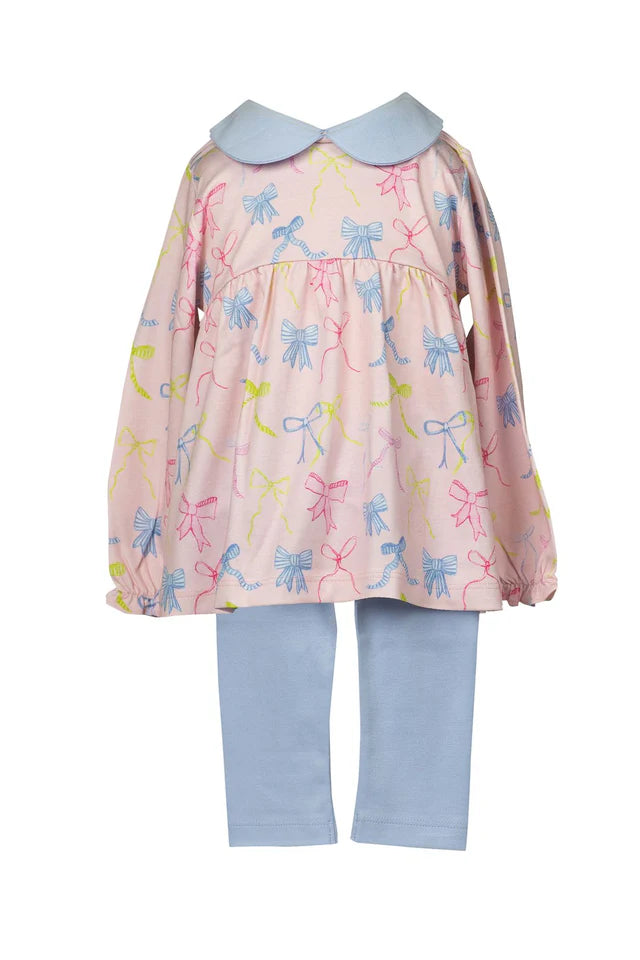 The Proper Peony: Ribbon Party Long Sleeve Tunic Set