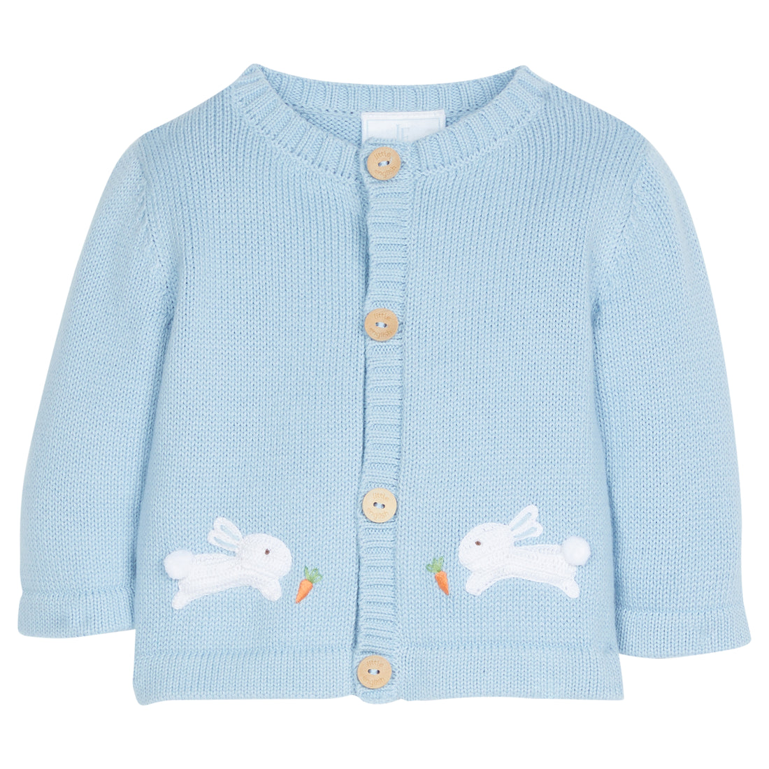 Little English: Crochet Cardigan - Blue Bunny