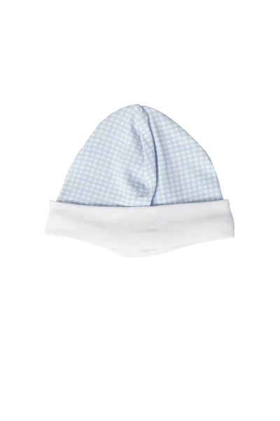 Nella Pima: Blue Gingham Baby Hat