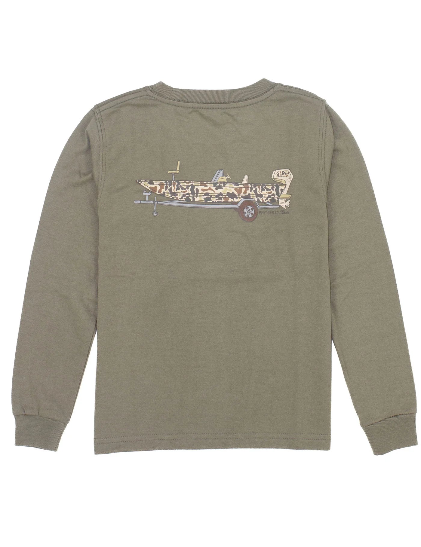 Properly Tied: Boys Camp Boat LS Tan