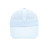Bits & Bows: Customizable Baseball Hat in Seersucker Blue (Baby)