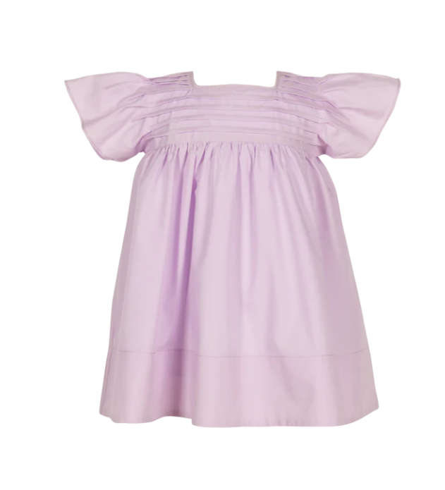 The Yellow Lamb: Priscilla Pleated Dress: Purple