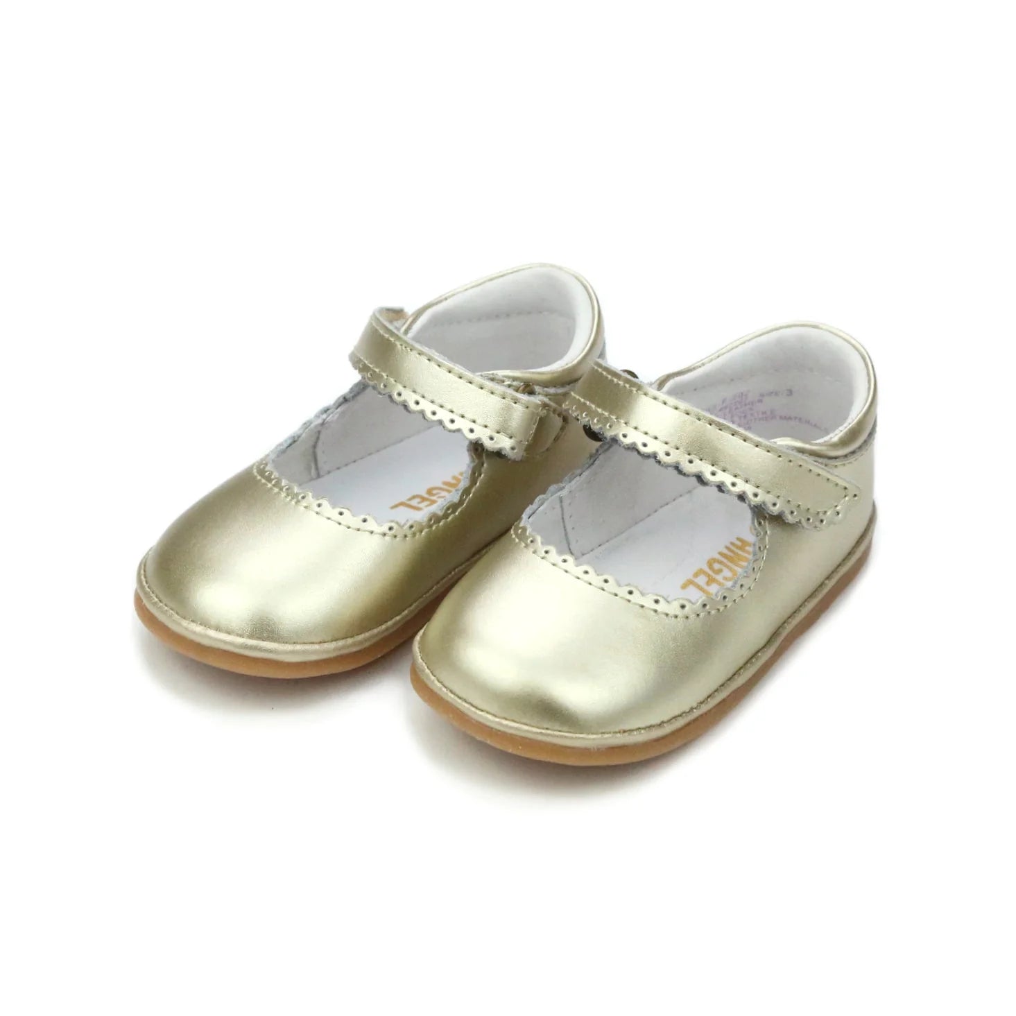 L'AMOUR Cara Scalloped Mary Jane (Baby) - Gold