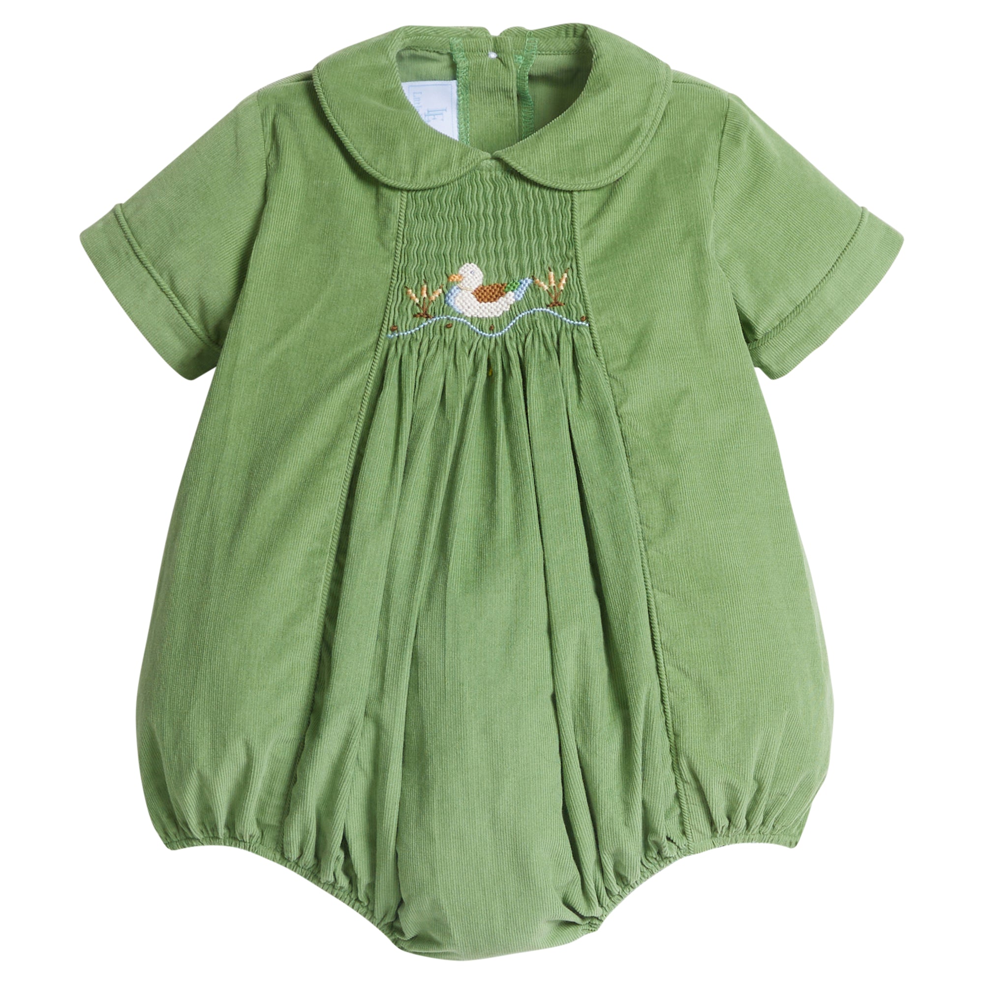 Little English: Chest Smocked Bubble - Mallard