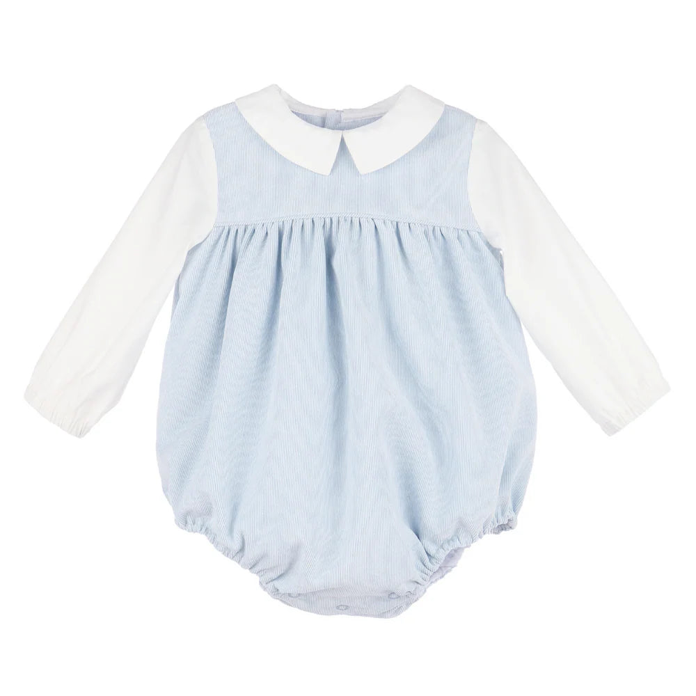 Sophia & Lucas: Vintage Cord Boy's Bubble - Blue