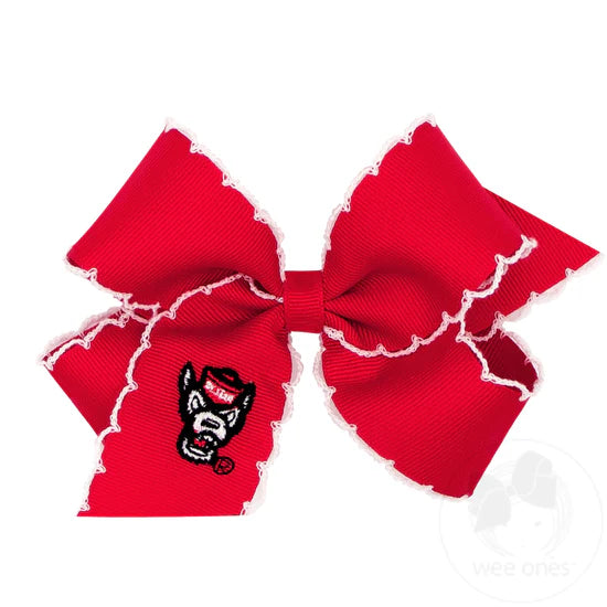 wee ones: NC State Moonstitch Bow with Embroidered Logo