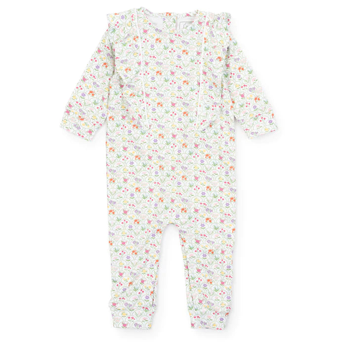 Lila & Hayes: Evelyn Girls' Pima Cotton Romper - Garden Floral