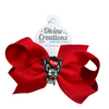 Wee Ones: Grosgrain Bow with Patch NC State