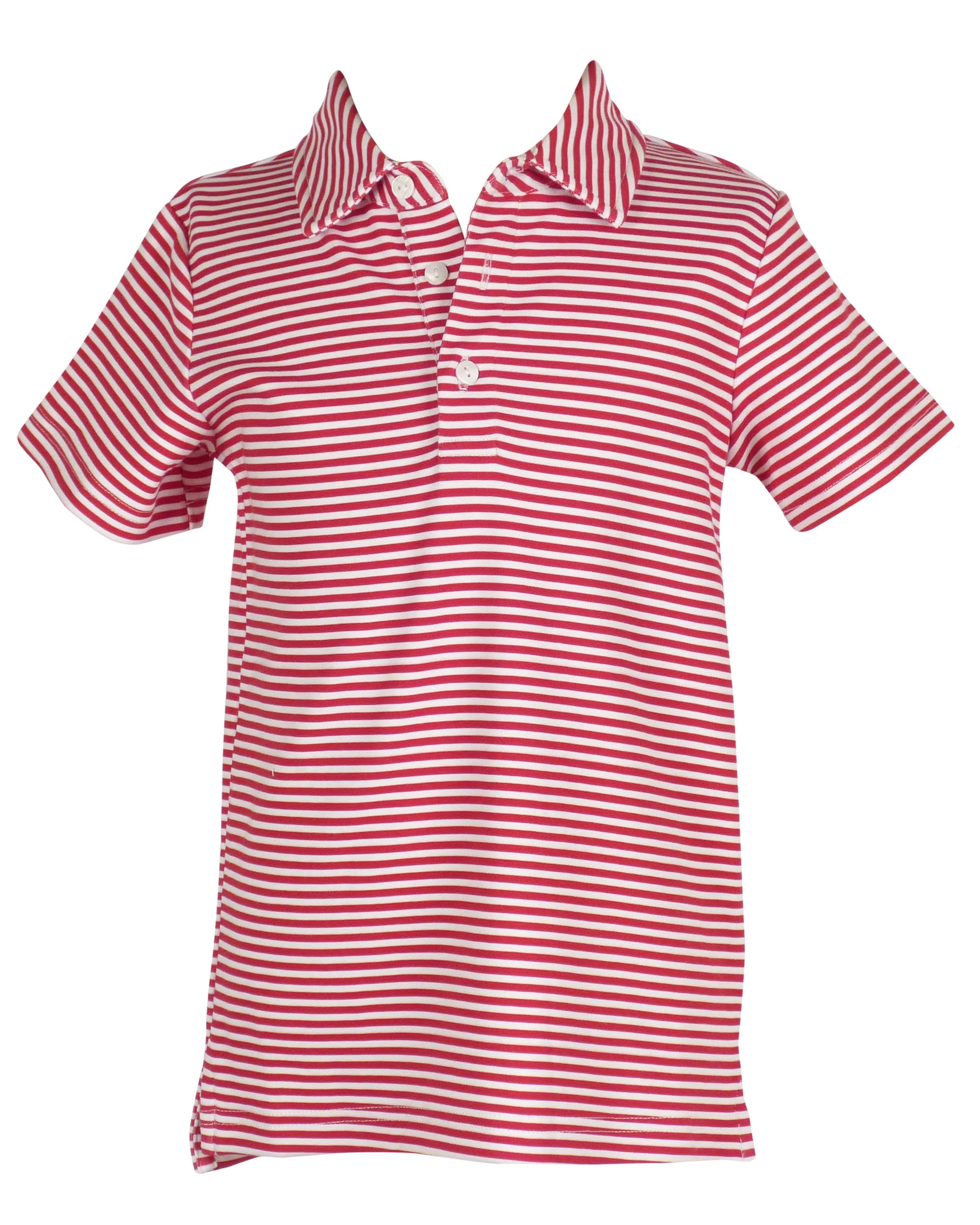 The Yellow Lamb: Game Day Patrick Shirt - Red & White Stripe