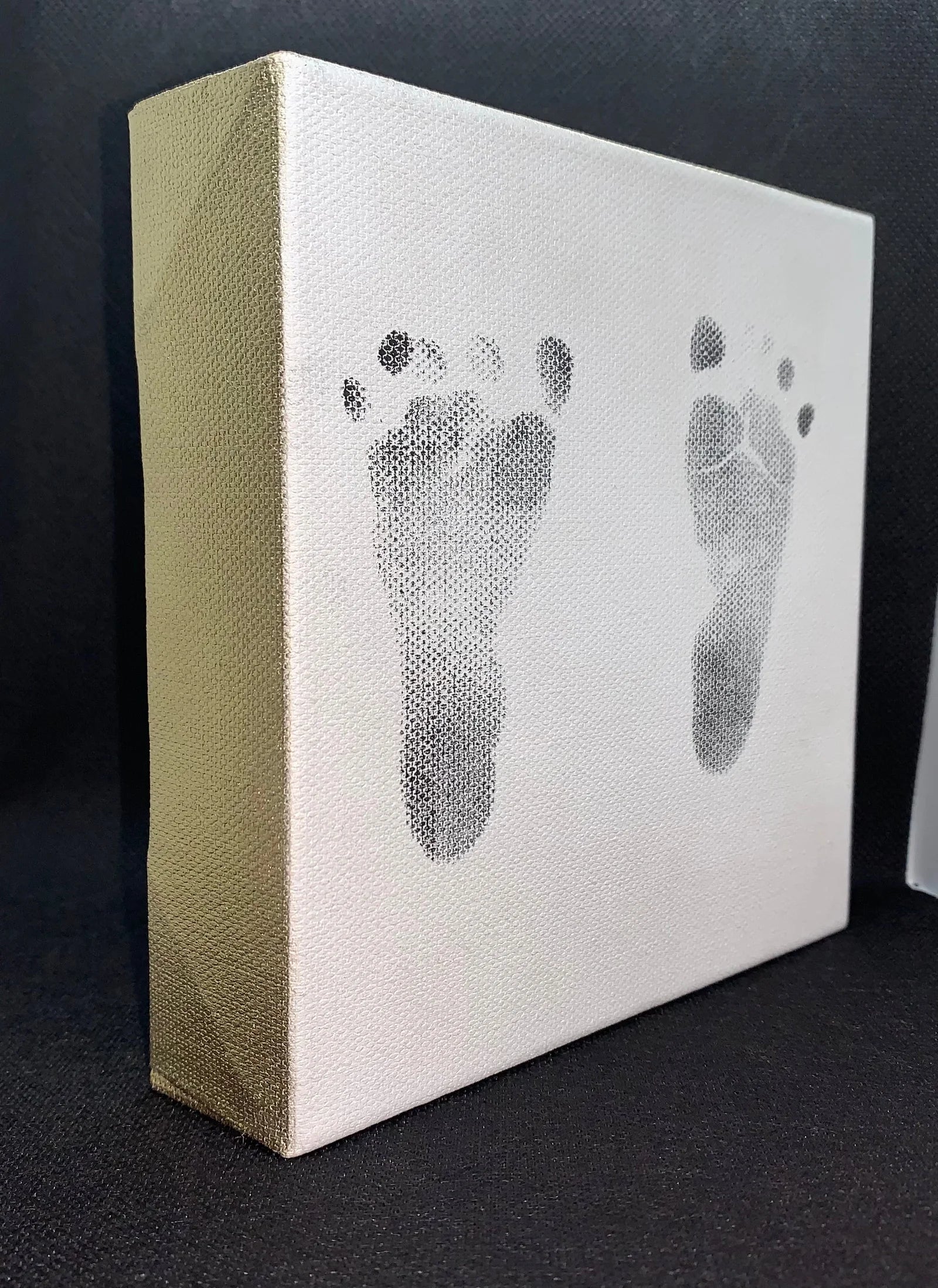 Mess Free Footprint Canvas Gift Set - Gold Edges