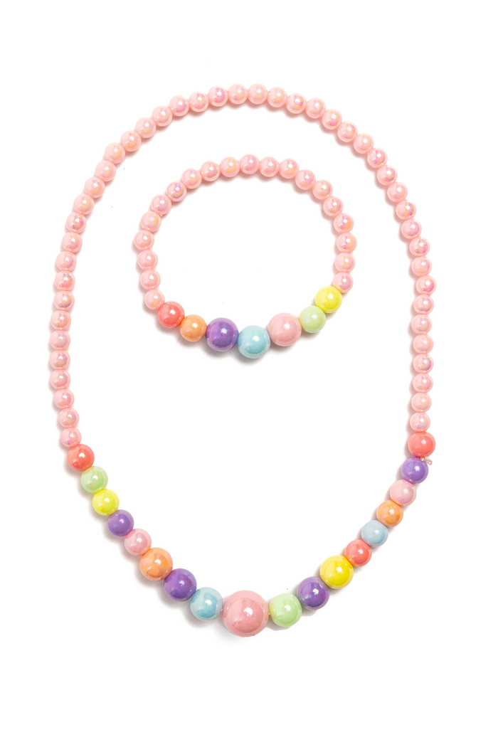 Great Pretenders: Pearly Pastel Necklace & Bracelet Set