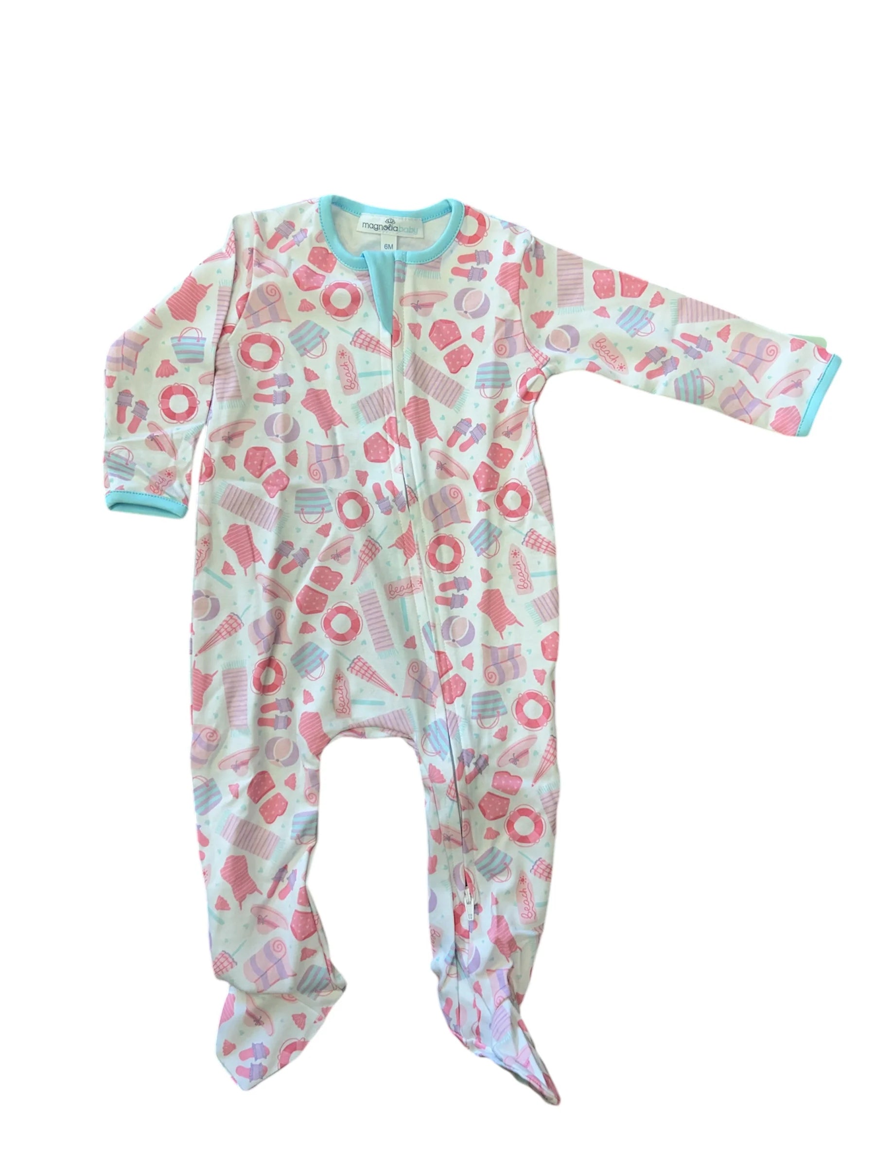 Magnolia Baby: Beach Baby Zipper Footie