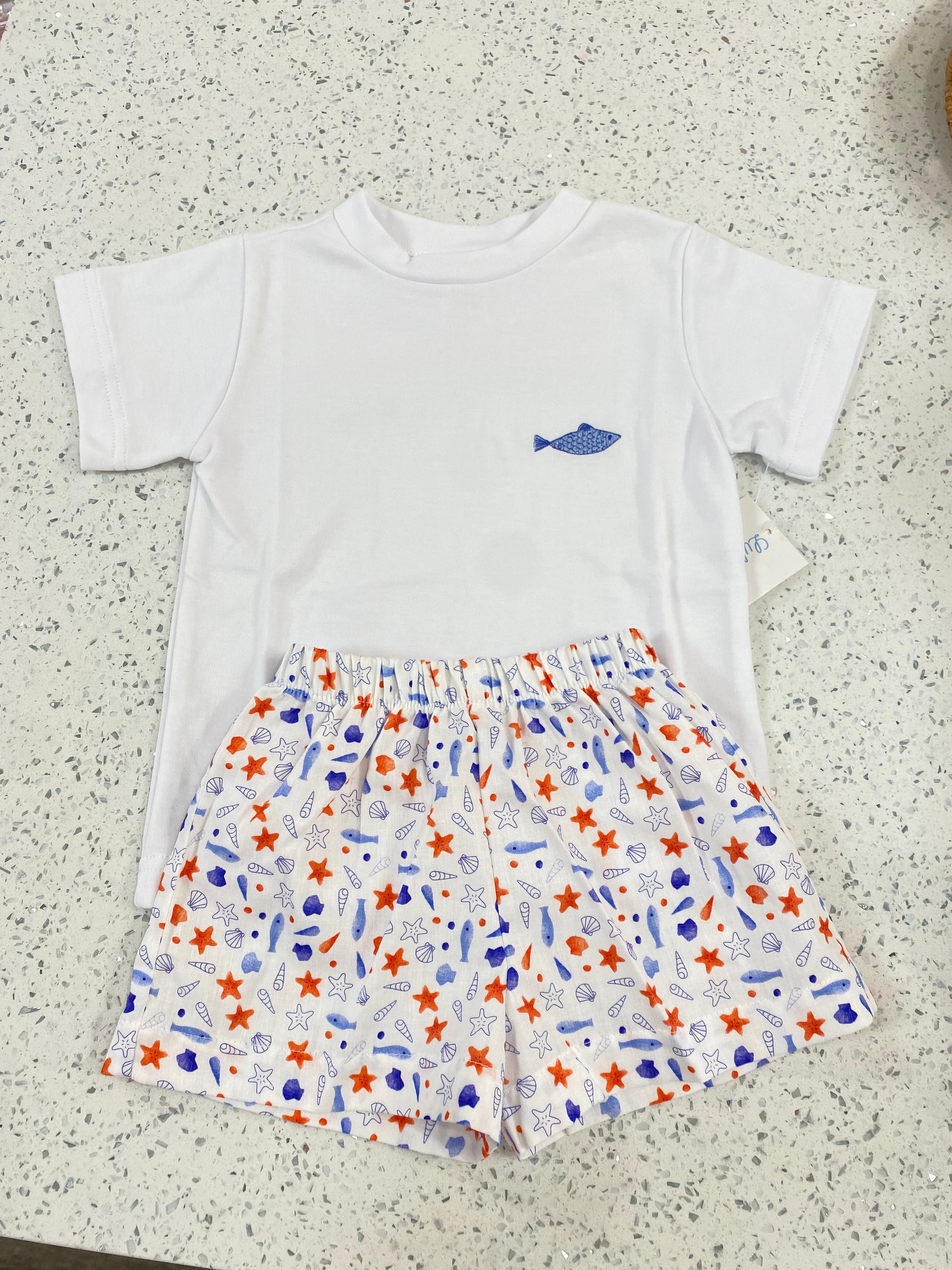 LuLu BeBe: Tom Embroidered Shirt Set