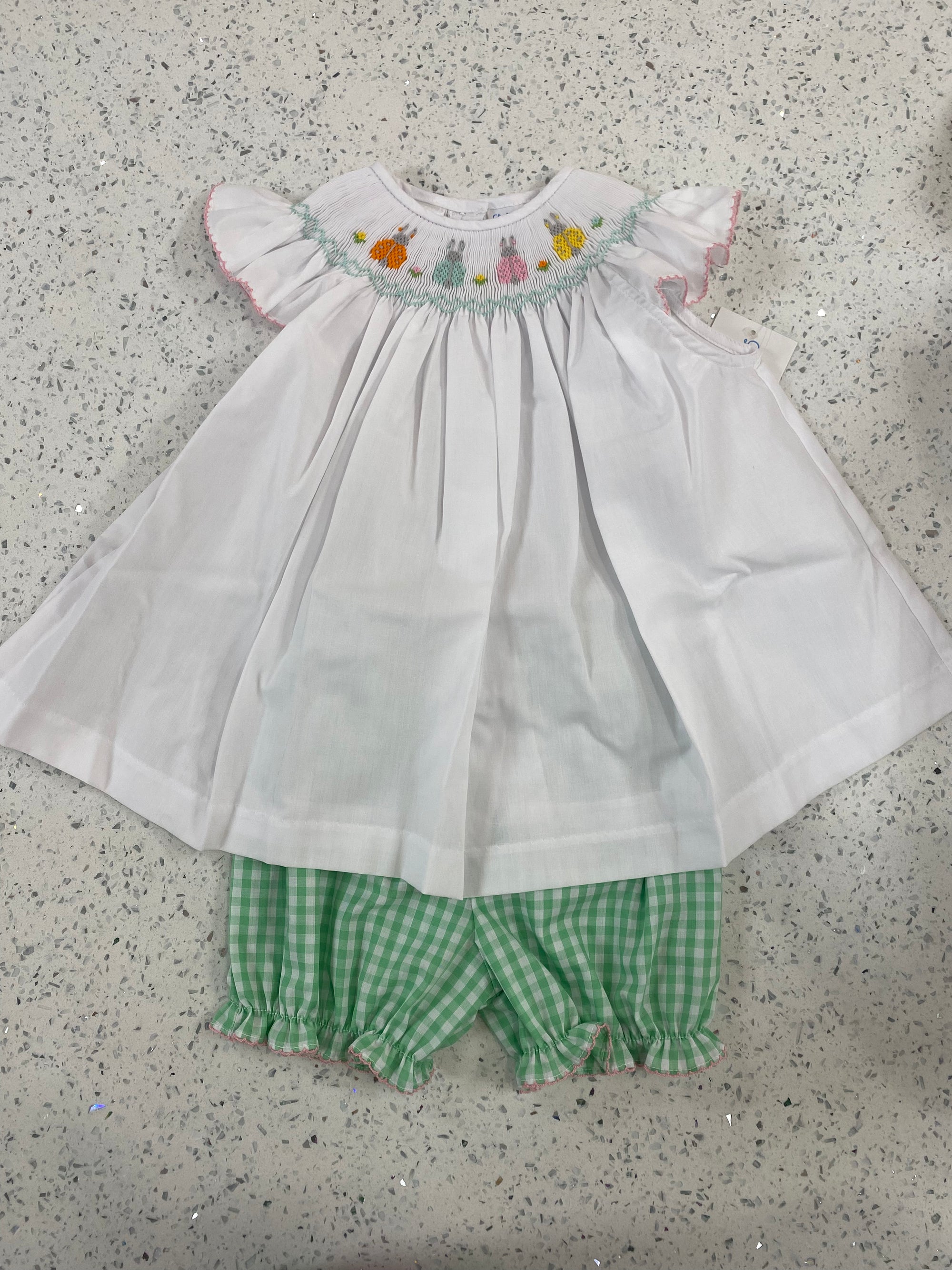 LuLu BeBe: Smocked Bugs Bloomer Set