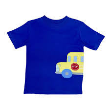 Zuccini Kids: School Bus Harry's Play Tee - Royal Blue Knit