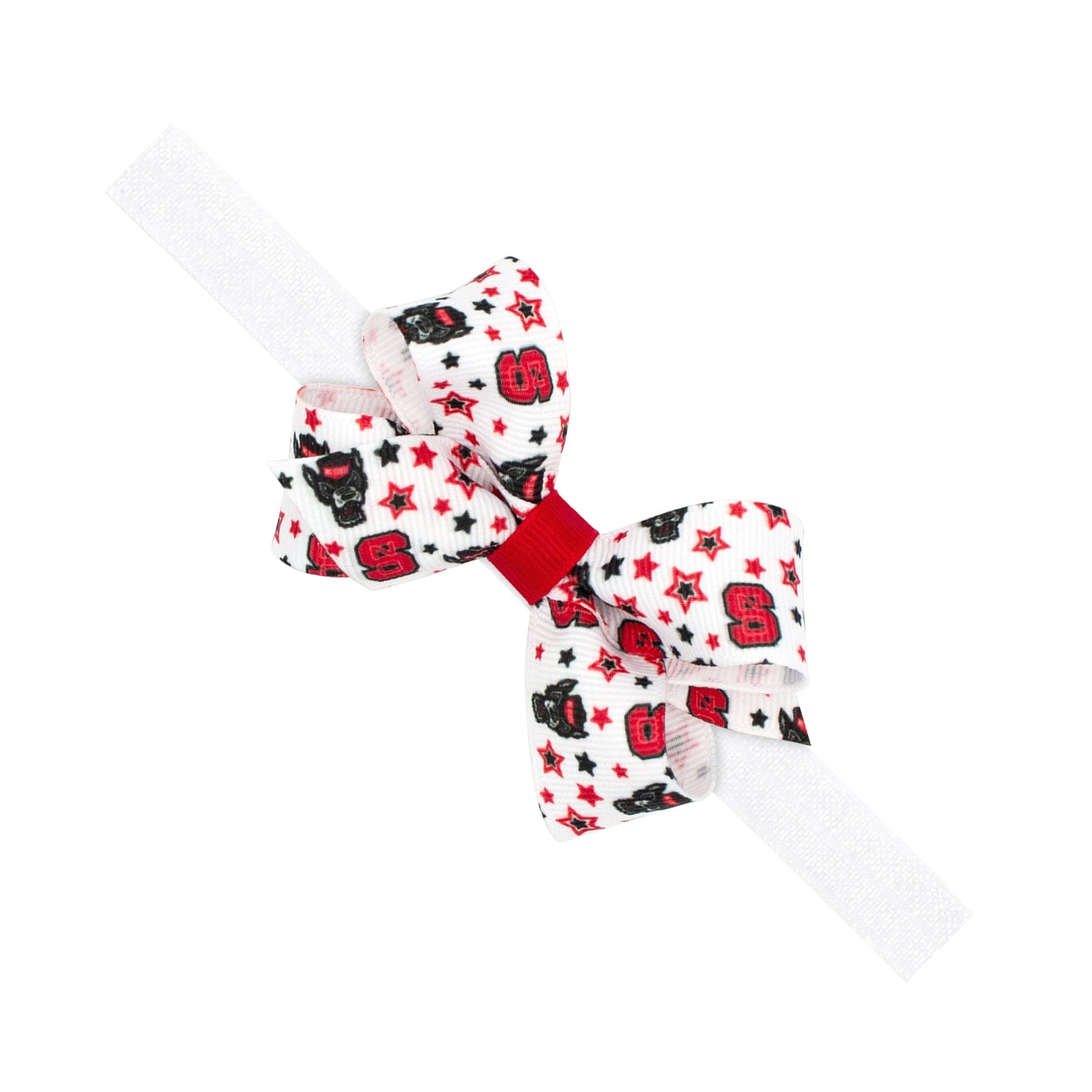 Wee One Divine Creations: Girls Collegiate Logo Print Grosgrain NC State