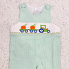 Delaney: Smocked Pumpkin Tractor Jon Jon