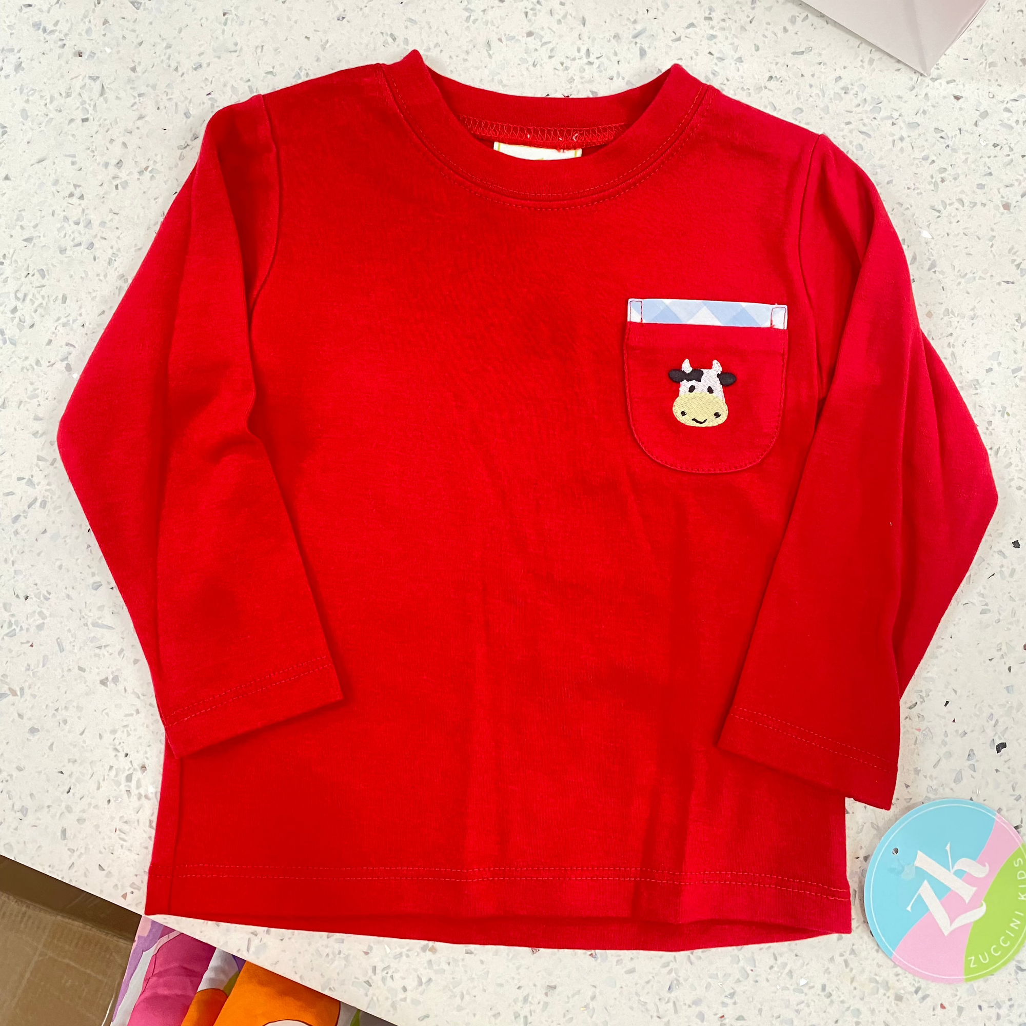 Zuccini: Farm Jacob's Play Tee - Red Knit