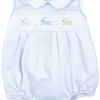 Magnolia Baby: Hoppity Hop Classics Smocked Sleeveless Bubble- Blue