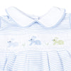 Magnolia Baby: Hoppity Hop Classics Smocked Sleeveless Bubble- Blue