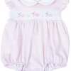 Magnolia Baby: Hoppity Hop Classics Smocked Flutters Bubble- Pink