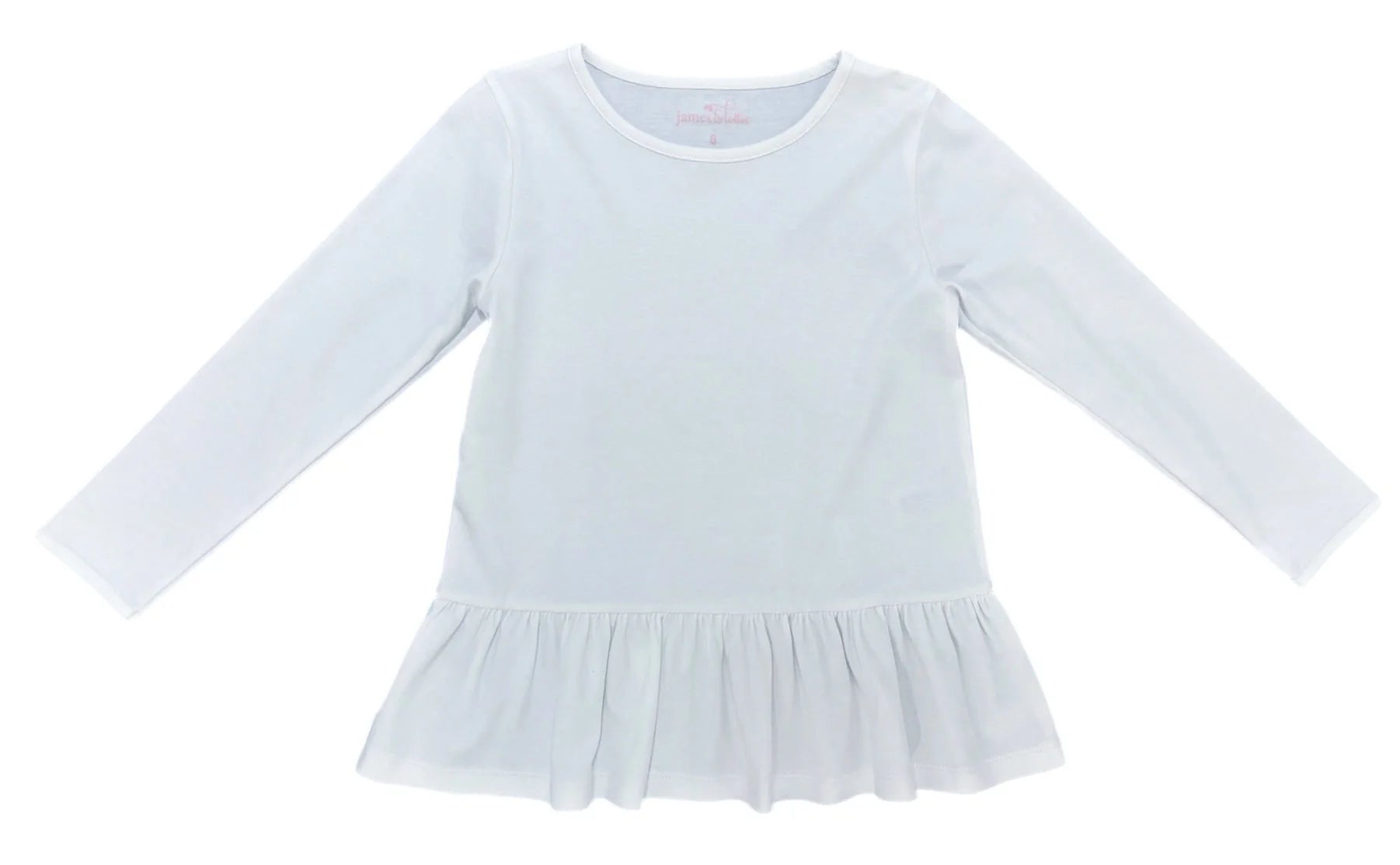 James and Lottie: Peggie Peplum Knit Top, White