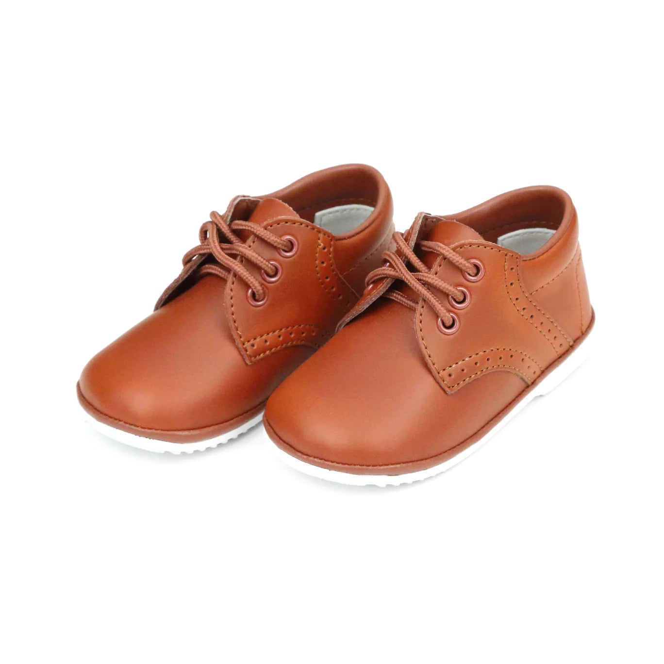 L'AMOUR James Leather Lace Up Shoe (Baby) - Cognac