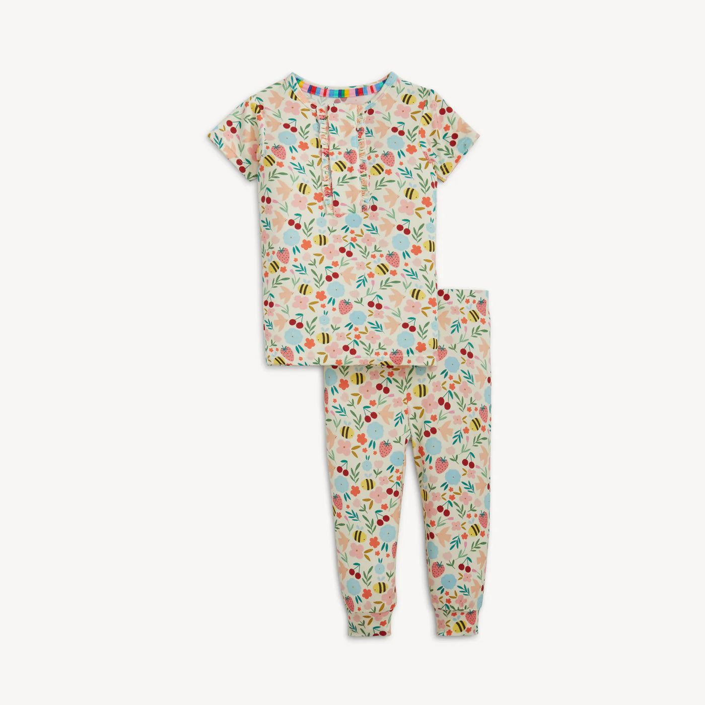 Magnetic Me: Honey Blossom Ruffle Long Sleeve/Pant PJ Set