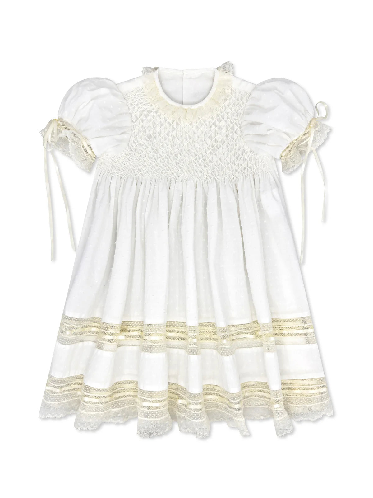 Lullaby Set: Margaret Dress - Spring White Swiss Dot