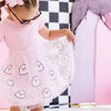 Sweet Wink: Ghost Sequin Halloween Short Sleeve Tutu Dress