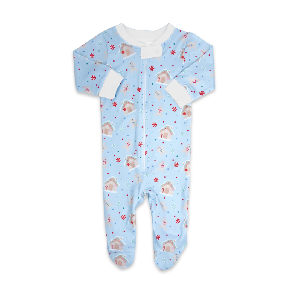 Lullaby Set: Once Upon A Time Footie - Blue Gingerbread