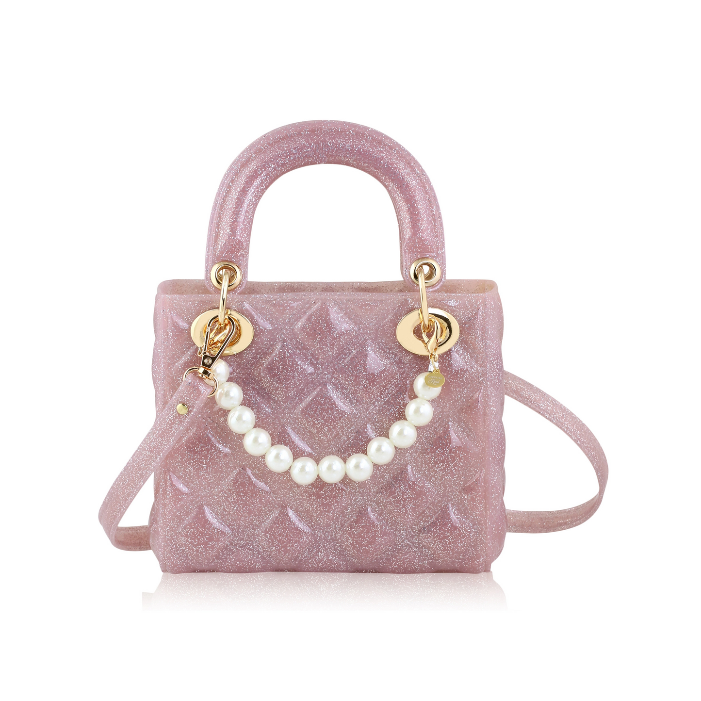 Carrying Kind: Pearl Quilted Jelly Pink Sparkle