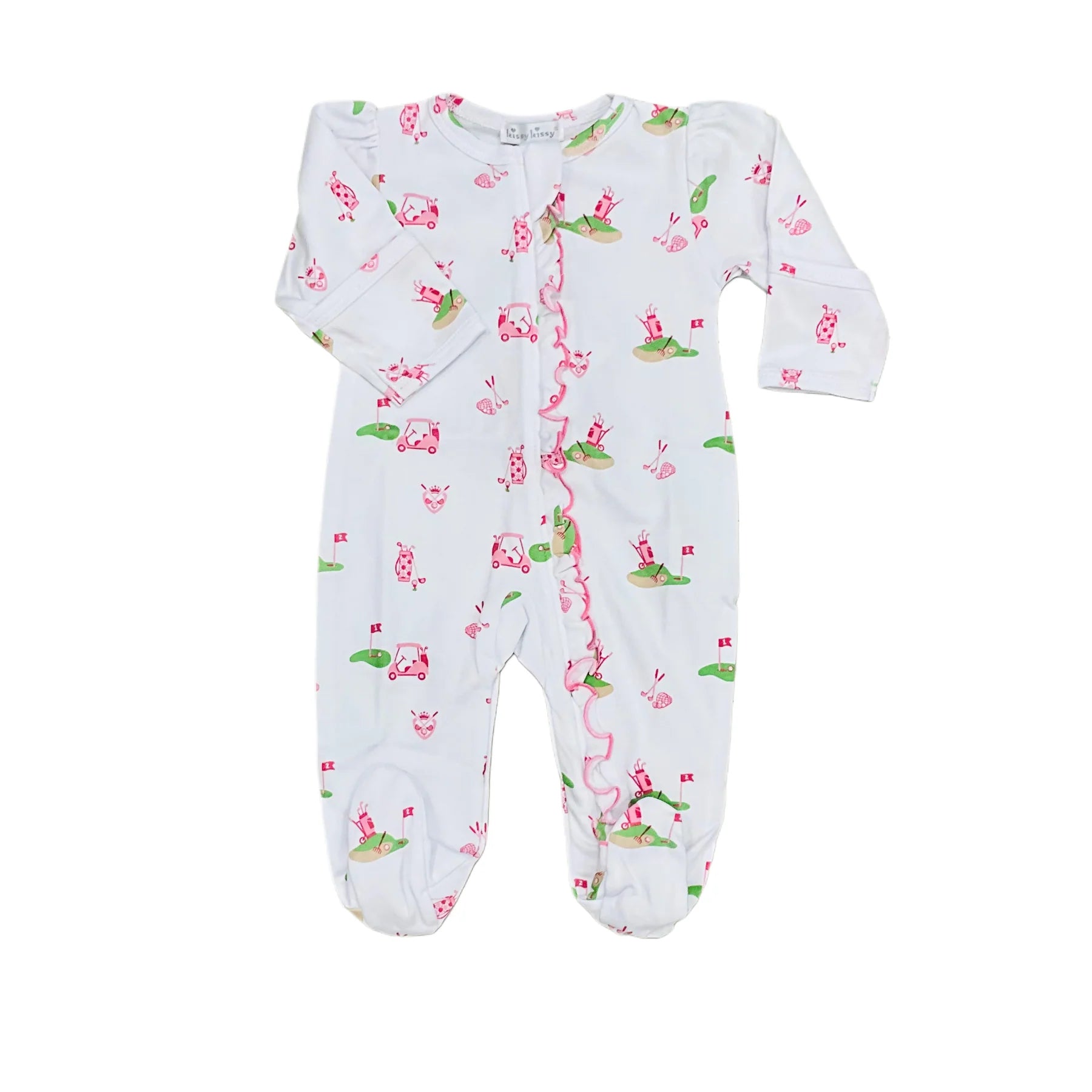 Kissy Kissy: Golf Championship Pink Zip Footie