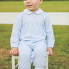 The Proper Peony: Proper Basics Blue Long Sleeve Romper