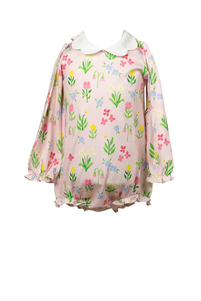 The Proper Peony: English Garden Long Sleeve Girl Bubble