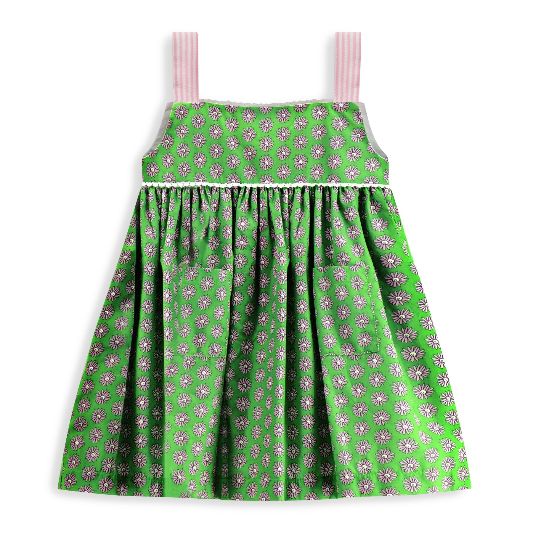 Bella Bliss: Pocket Rosie Dress - Green Dahlia