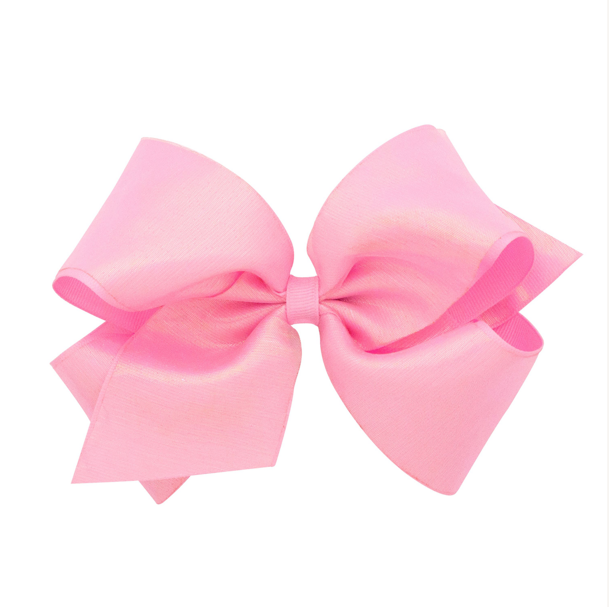 wee ones: Sheer/Grosgrain Overlay Bow - Pearl