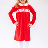 Maddie & Connor: Candy Cane Bow Dress