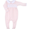 Magnolia Baby: Abby & Alex Smocked Collared Girl Footie