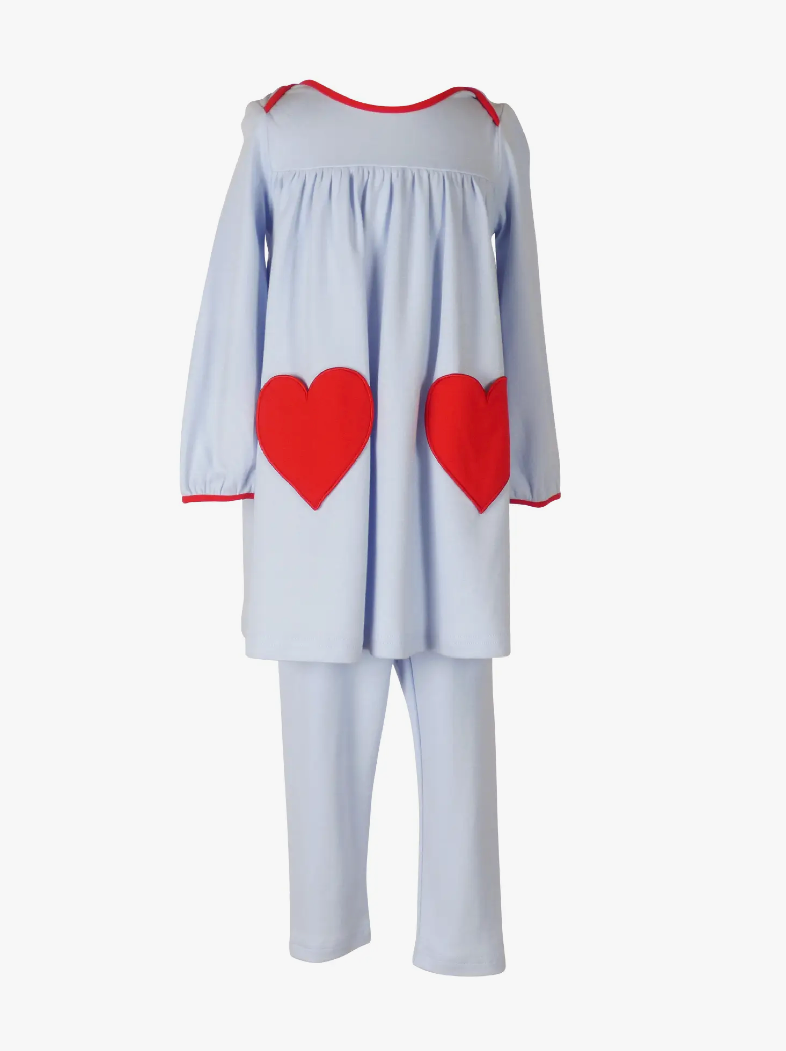 The Yellow Lamb: Tabby Tunic - Light Blue with Hearts – Lollipops Children's Boutique The Yellow Lamb: Tabby Tunic - Light Blue with Hearts – Lollipops Children's Boutique