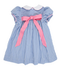 TBBC: Mary Dal Dress - Barbados Blue Stripe with Hamptons Hot Pink