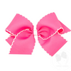 Wee Ones: Moonstitch Grosgrain Hair Bow with Contrasting Wrap