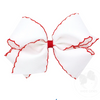 Wee Ones: Moonstitch Grosgrain Hair Bow with Contrasting Wrap