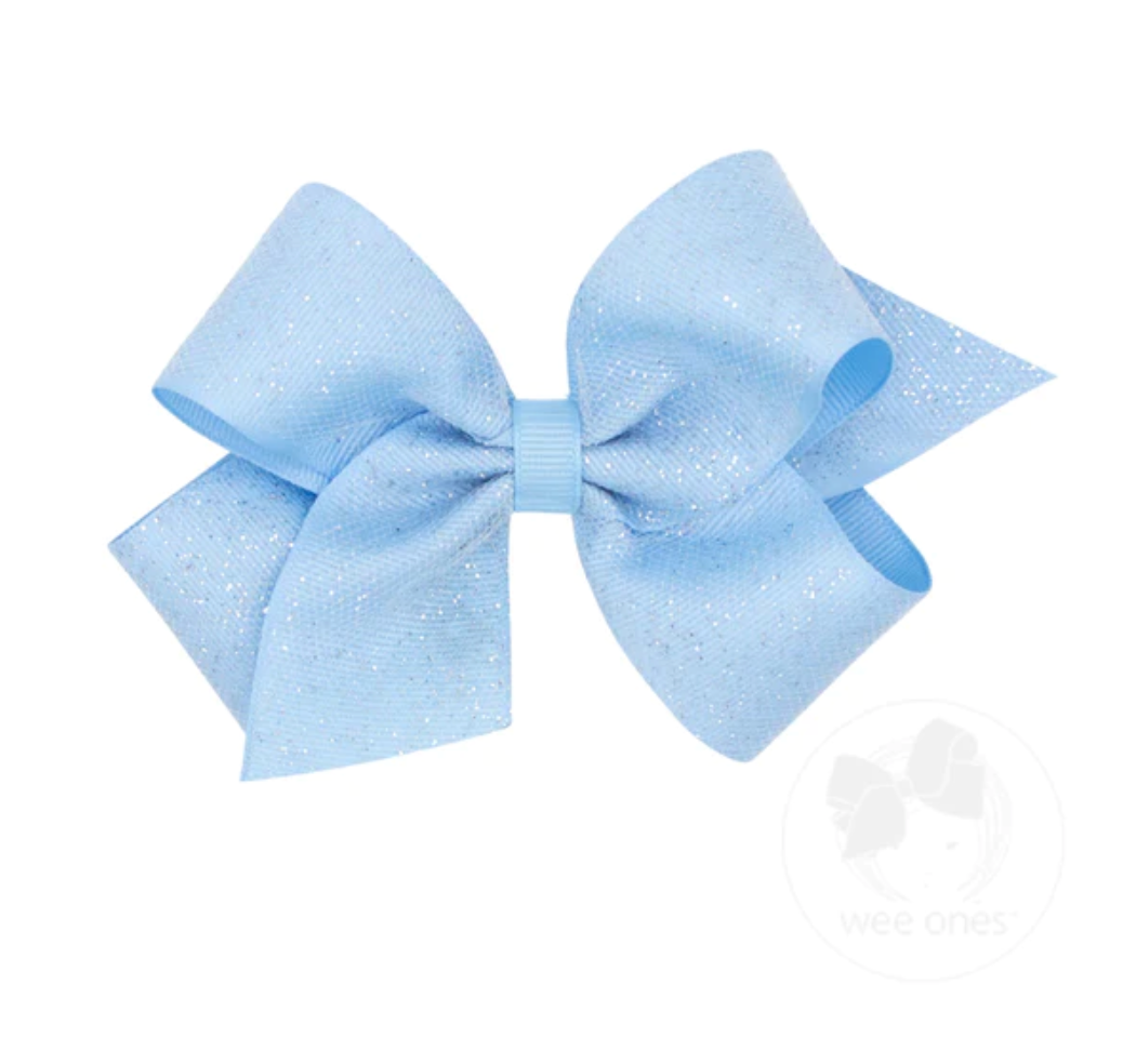 wee ones: Glitter Tulle and Grosgrain Overlay Hair Bow