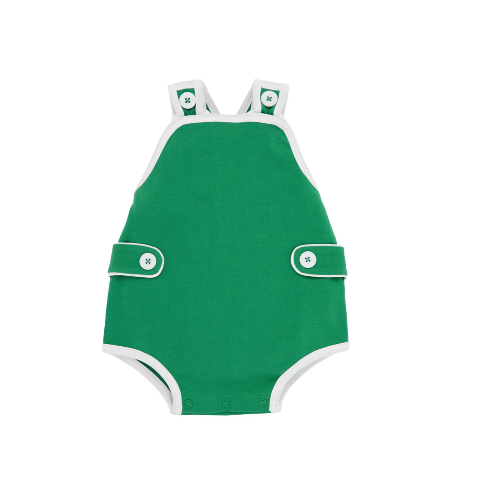 TBBC: Skipper Sunsuit - Kiawah Kelly Green With Worth Avenue White