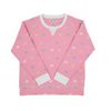 TBBC: Cassidy Comfy Crewneck - Recess Ribbons With Worth Avenue White