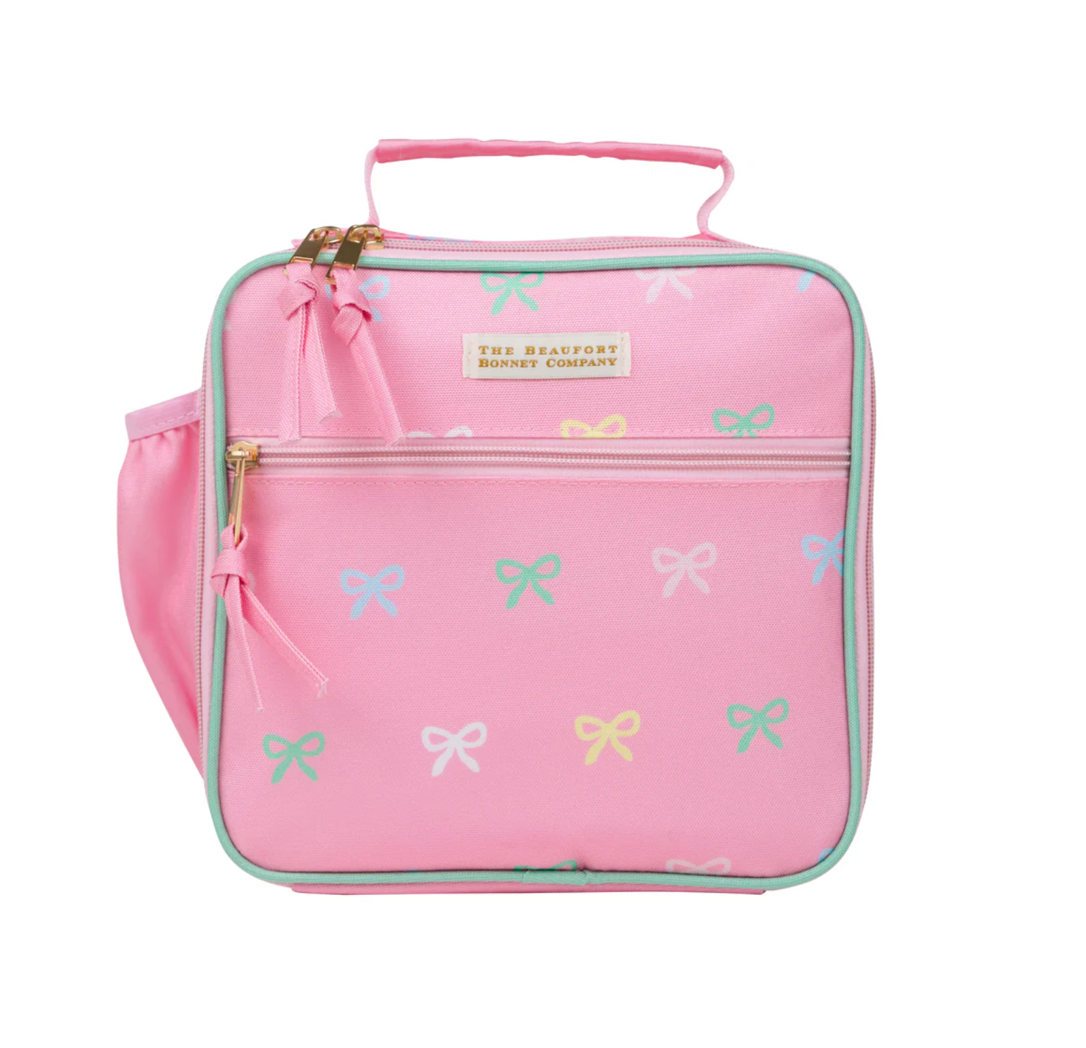 TBBC: Leighton Lunch Box Recess Ribbons With Grace Bay Green & Palm Beach Pink