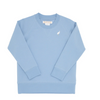 TBBC: Cassidy Comfy Crewneck (Unisex) - Barrington Blue With Multicolor Stork