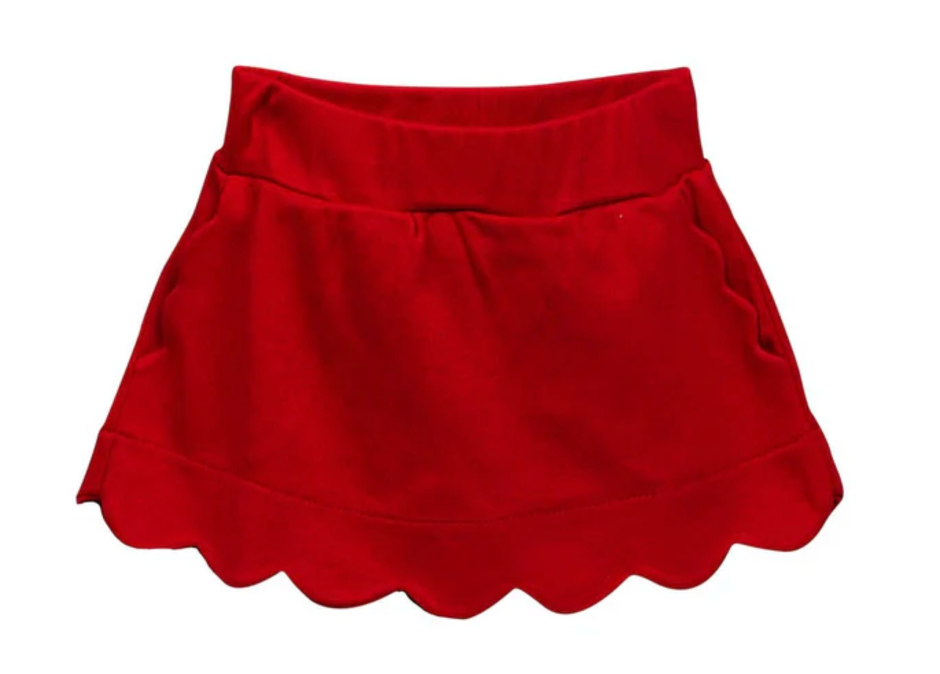 The Proper Peony: Red Scallop Skirt